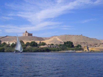 Il lago Nasser visto da Aswan